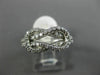 ESTATE WIDE .70CT DIAMOND 14K WHITE GOLD 3D INFINITY LOVE KNOT PROMISE LOVE RING