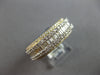 LARGE 1.25CT DIAMOND 14KT 2 TONE GOLD ROUND & BAGUETTE UNISEX ANNIVERSARY RING