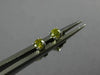 ESTATE SMALL .10CT INTENSE FANCY YELLOW DIAMOND 14KT WHITE GOLD 3D STUD EARRINGS