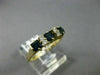 ESTATE .48CT DIAMOND & AAA SAPPHIRE 14KT YELLOW GOLD 3D THREE STONE RING #22136