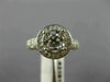 WIDE .88CT DIAMOND 14KT WHITE GOLD ROUND HALO SEMI MOUNT ENGAGEMENT RING #21810