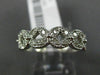 ESTATE .30CT DIAMOND 14K WHITE GOLD 3D FLOWER MILGRAIN FILIGREE ANNIVERSARY RING