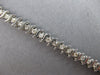 ESTATE 1.02CT DIAMOND 14KT WHITE GOLD 3D CLASSIC ROUND S MULTI WAVE FUN BRACELET