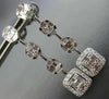ESTATE 1.85CT DIAMOND 18KT WHITE GOLD JOURNEY HALO SQUARE STUD HANGING EARRINGS