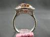 LARGE 2.67CT WHITE & PINK DIAMOND 18K WHITE & ROSE GOLD CLUSTER ANNIVERSARY RING