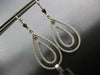 LARGE 1.60CT DIAMOND 14KT WHITE GOLD DOUBLE TEAR DROP LEVERBACK HANGING EARRINGS