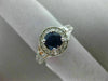 1.75CT DIAMOND & AAA ROUND SAPPHIRE 14K WHITE GOLD HALO FILIGREE ENGAGEMENT RING