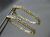 ESTATE LARGE 1.95CT DIAMOND 14KT YELLOW GOLD INSIDE OUT HEXAGON HOOP HANGING EARRINGS