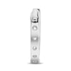 ESTATE 1.0CT DIAMOND 14KT WHITE GOLD 3D CLASSIC INSIDE OUT HOOP HANGING EARRINGS