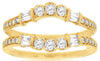 0.50CT DIAMOND 14KT YELLOW GOLD ROUND & BAGUETTE WEDDING INSERT ANNIVERSARY RING