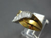 ESTATE WIDE .90CT DIAMOND 14KT YELLOW GOLD 3D BAGUETTE CRISS CROSS X LOVE RING