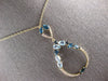 2.05CT DIAMOND & AAA BLUE TOPAZ 14KT 2 TONE GOLD TEAR DROP BY THE YARD NECKLACE