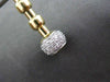 ESTATE LONG 1.10CT DIAMOND 14KT WHITE & YELLOW GOLD CIRCULAR DOME DROP EARRINGS