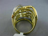 ESTATE EXTRA LARGE 1.62CT DIAMOND 14KT TWO TONE GOLD MULTI ROW CRISS CROSS RING