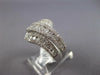 WIDE 1.78CT DIAMOND 18KT WHITE GOLD 3D MULTI ROW DOUBLE SWIRL ANNIVERSARY RING