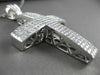 EXTRA LARGE 2.16CT DIAMOND 18KT WHITE GOLD CLASSIC MULTI ROW PAVE CROSS PENDANT
