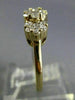 ESTATE .83CT DIAMOND 14K YELLOW GOLD PAST PRESENT FUTURE CLUSTER RING #327