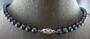 ESTATE LONG AAA TAHITIAN PEARL 14KT WHITE GOLD FILIGREE 7MM LOVE NECKLACE #27956