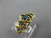 ANTIQUE 1.60CT SAPPHIRE 14KT YELLOW GOLD GRADUATING MARQUISE PYRAMID RING #22654