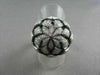 ANTIQUE 18KT WIDE FILIGREE SUN FLOWER 2.35CT DIAMOND BLACK AND WHITE GOLD RING !