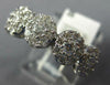 WIDE 1.40CT DIAMOND 14KT WHITE GOLD FLOWER CLUSTER HALO WEDDING ANNIVERSARY RING