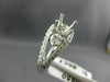 ESTATE WIDE 1.25CT DIAMOND 14K WHITE GOLD ROUND SEMI MOUNT ENGAGEMENT RING 22185