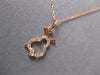 ESTATE SMALL .07CT DIAMOND 14KT ROSE GOLD 3D HAPPY SNOWMAN FLOATING PENDANT