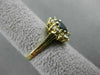 ESTATE 1.55CT DIAMOND & SAPPHIRE 14K YELLOW GOLD 3D FLOWER ENGAGEMENT RING 22333