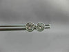 ANTIQUE .63CT ROUND BEZEL DIAMOND 14KT WHITE GOLD STUD EARRINGS 5mm UNIQUE #7837