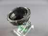 ESTATE EXTRA LARGE AAA BLACK ONYX 18KT BLACK GOLD 3D ROUND FILIGREE FUN RING