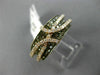 1.32CT WHITE & CHOCOLATE FANCY DIAMOND 14K ROSE & BLACK GOLD 3D CRISS CROSS RING
