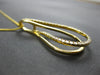 ESTATE LARGE .36CT DIAMOND 18K YELLOW GOLD DOUBLE TEAR DROP FUN FLOATING PENDANT
