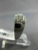 ESTATE WIDE .20CT DIAMOND 14KT WHITE GOLD 3D 3 ROW SHARE PRONG ANNIVERSARY RING