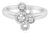 ESTATE .22CT DIAMOND 14KT WHITE GOLD 3D MULTI CIRCULAR FUN RING