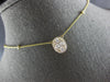 LARGE .72CT DIAMOND 18KT YELLOW GOLD ROUND HALO BY THE YARD OVAL LOVE NECKLACE