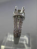 ESTATE .50CT ROUND DIAMOND 14KT WHITE GOLD 3D 4 PRONG SEMI MOUNT ENGAGEMENT RING