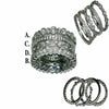 LARGE 1.04CT DIAMOND 18KT WHITE GOLD 3D SEMI ETERNITY STACKABLE ANNIVERSARY RING