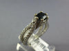 ESTATE 1.21CT DIAMOND & AAA SAPPHIRE 14K WHITE GOLD OVAL & ROUND ENGAGEMENT RING