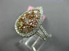 ESTATE WIDE 2.27CT MULTI COLOR DIAMOND 18K WHITE & ROSE GOLD 3D ANNIVERSARY RING