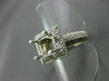 ESTATE .80CT DIAMOND 14K WHITE GOLD SQUARE HALO SEMI MOUNT ENGAGEMENT RING #1036