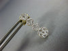 ESTATE .63CT DIAMOND 18KT YELLOW GOLD 3D CLUSTER FLOWER JOURNEY HANGING EARRINGS