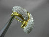 ANTIQUE LARGE 3.50CT DIAMOND 18KT YELLOW GOLD 3D PAVE TEAR DROP CLIP ON EARRINGS