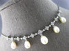 LARGE .80CT DIAMOND & AAA PEARL 14KT WHITE GOLD GRADUATING CHANDELIER NECKLACE