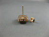 ESTATE .92CT WHITE CHOCOLATE FANCY DIAMOND 14K ROSE & BLACK GOLD SQUARE EARRINGS