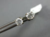 ESTATE .60CT DIAMOND 14KT WHITE GOLD 3D ROUND CLASSIC STUD EARRINGS #587