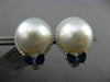 LARGE .92CT DIAMOND AAA SAPPHIRE & SOUTH SEA PEARL 18KT WHITE GOLD 3D EARRINGS