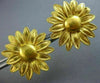 ANTIQUE 24K YELLOW GOLD 3D CLASSIC HANDCRAFTED FILIGREE FLOWER SUNBURST EARRINGS
