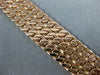 ANTIQUE LARGE 2.40CT DIAMOND & AAA RUBY 14KT ROSE GOLD SQUARE FUN BRACELET #2767