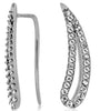 ESTATE .50CT DIAMOND 14KT WHITE GOLD 3D CLASSIC TEAR DROP HANGING EARRINGS