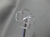 ESTATE WIDE .36CT DIAMOND 18KT WHITE GOLD OPEN DOUBLE INFINITY HOOP X LOVE RING